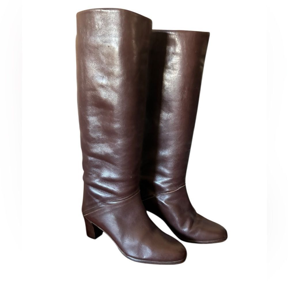Leather Knee-High Boots Brown Woman’s Size 5.5